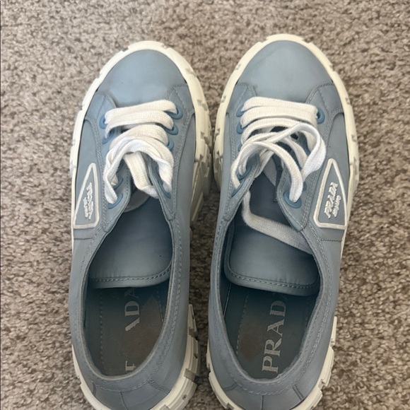 Prada light blue platform sneakers size 8 - Picture 8 of 12
